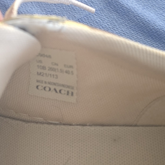 Coach Floral Brown and Cream Sneakers Size 10 mens - Picture 3 of 7